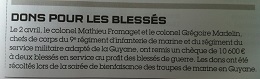 Retour sur le don des troupes de marine de Guyane (juin 2016)