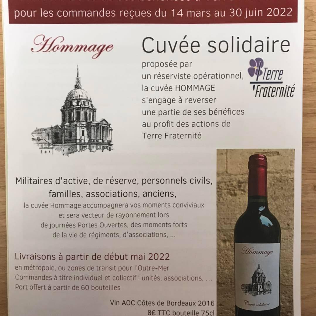 N’oubliez pas la cuvée solidaire ! (juin 2023)