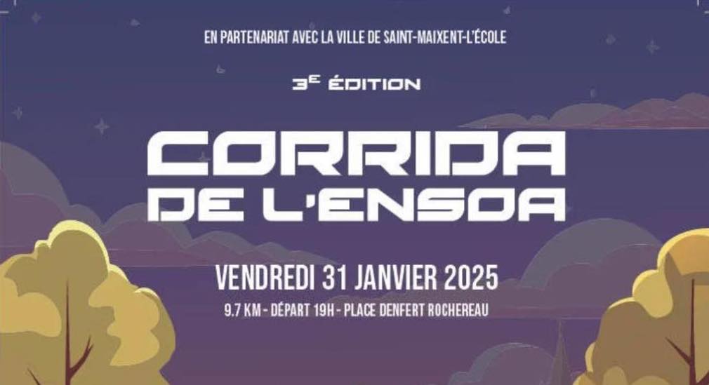 Corrida de l’ENSOA (31 janvier 2025 – 19h00)