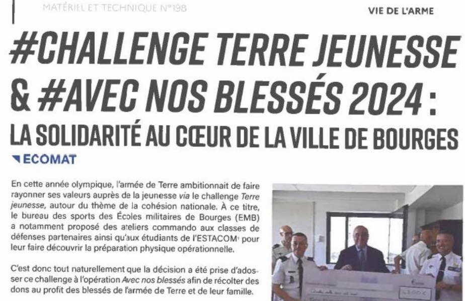 Merci aux Ecoles de Bourges et au Magazine Matériel et Technique (février 2025)