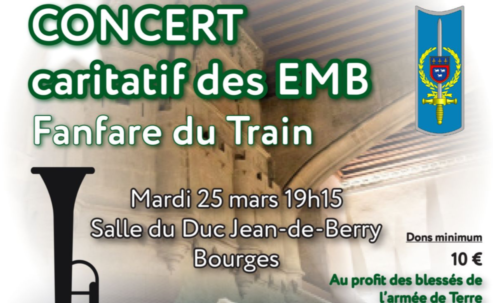 Concert de la Fanfare du Train à Bourges (25 mars 2025 à 19h15)